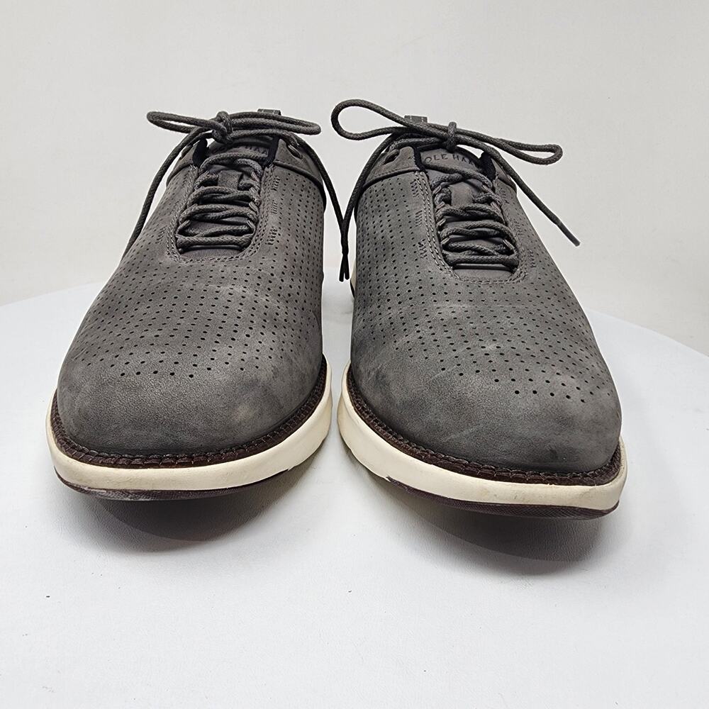 Cole Haan Grand Atlantic Textured Sneaker Men 11.5M Grey Suede Leather C37747 - Picture 5 of 13